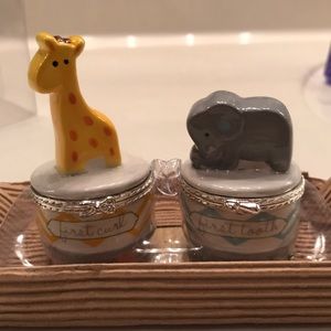 Mud pie 1st curl, 1st tooth holders. Still in box.